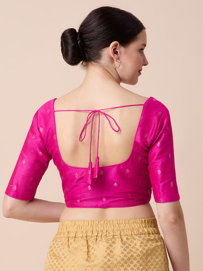 Dupion Silk Saree Blouse - Roop Darshan