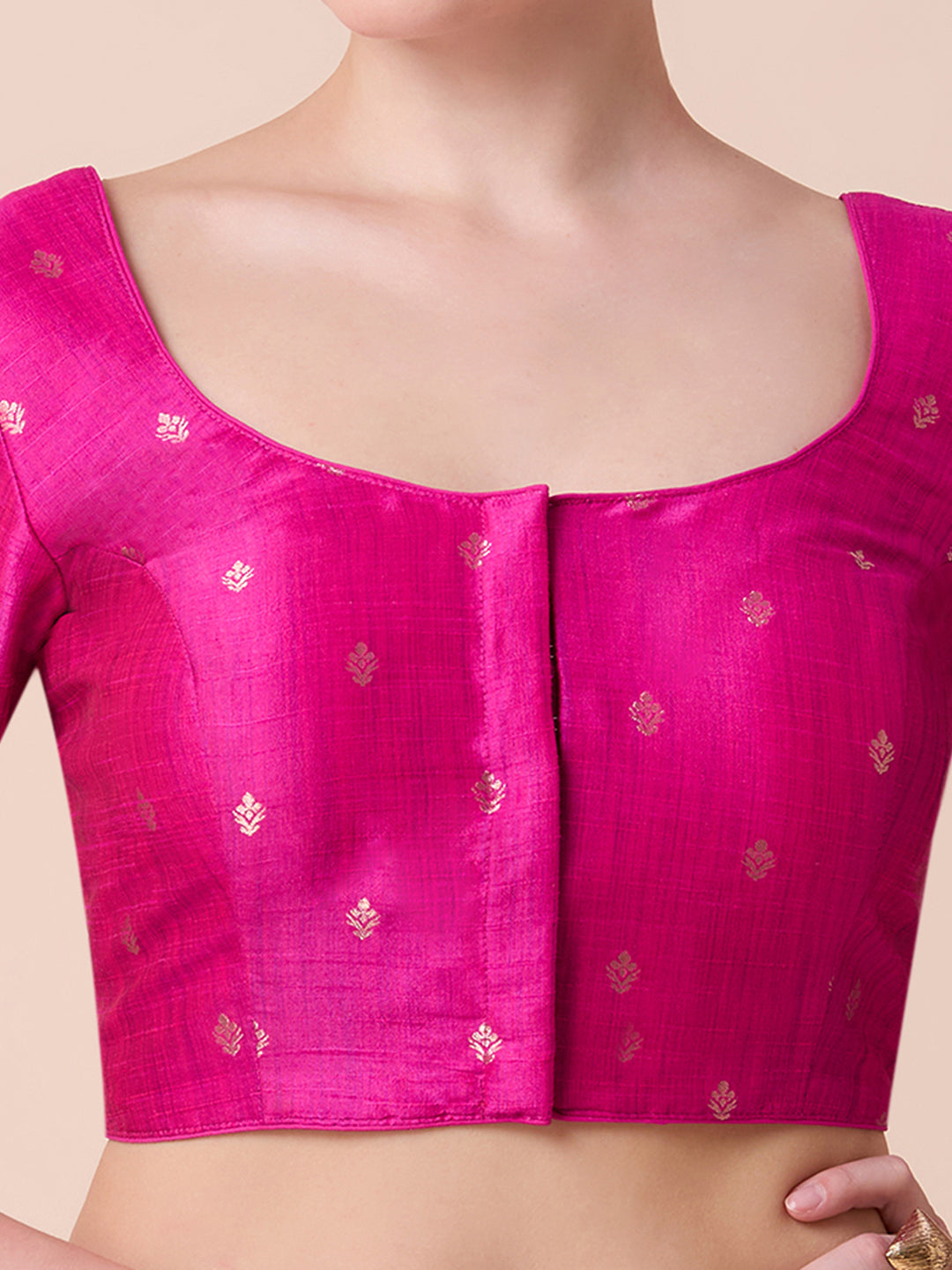 Dupion Silk Saree Blouse - Roop Darshan