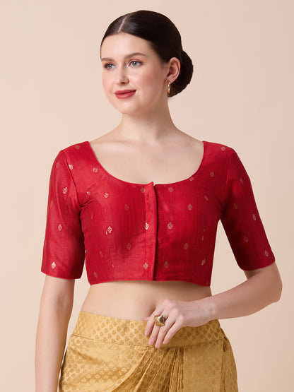 Dupion Silk Saree Blouse - Roop Darshan