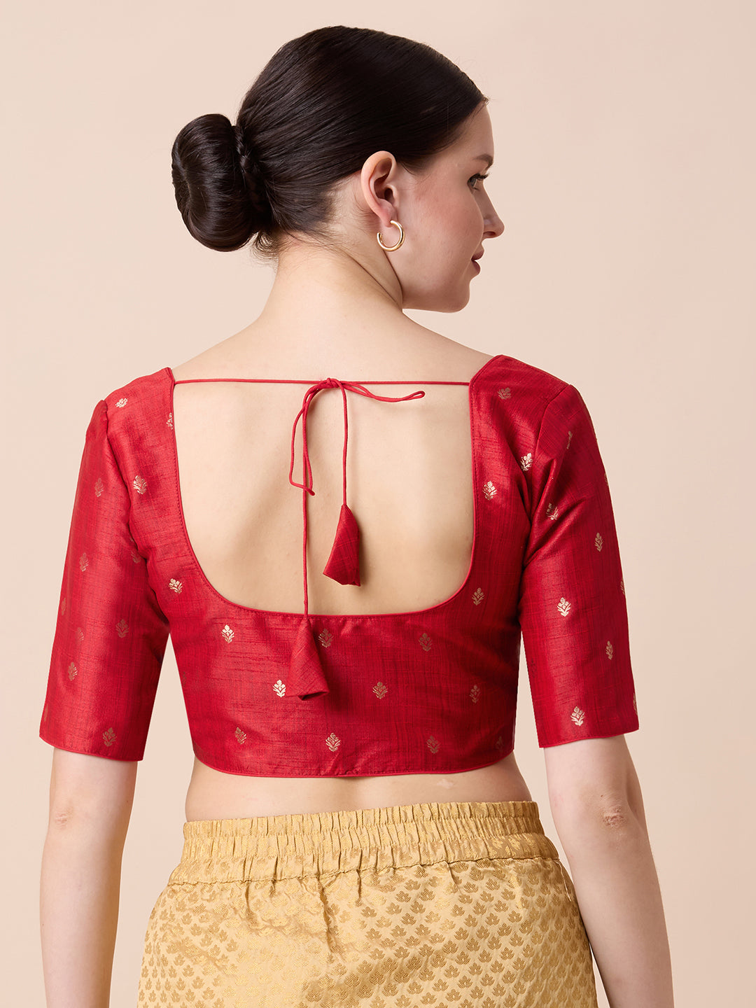 Dupion Silk Saree Blouse - Roop Darshan