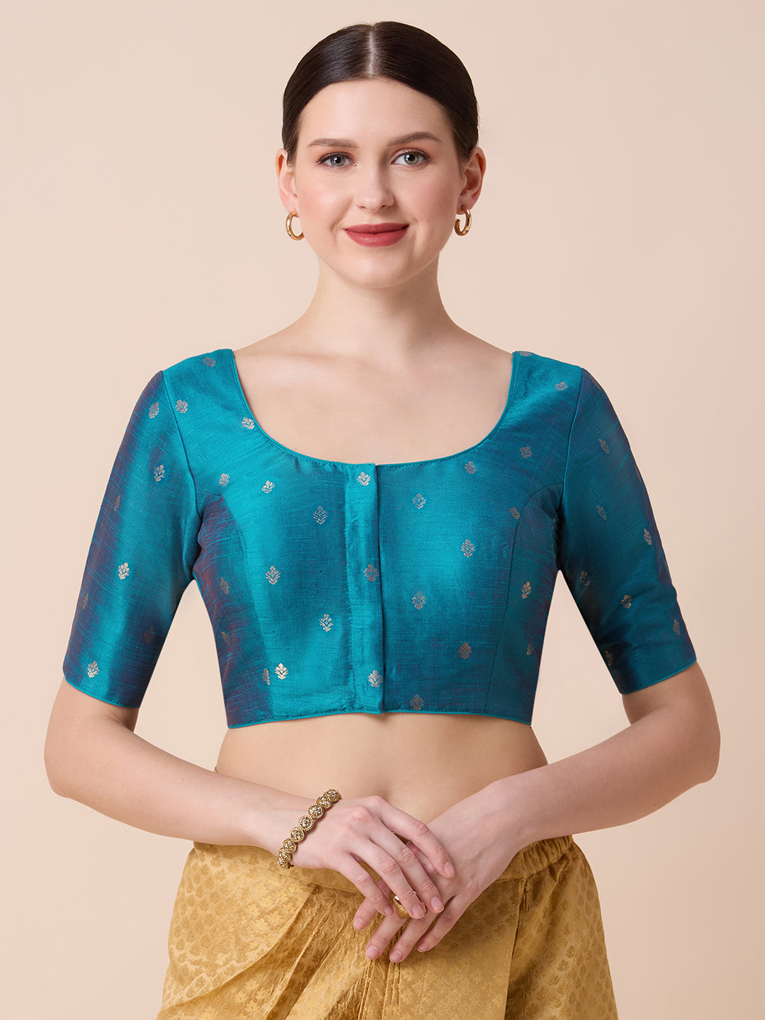 Dupion Silk Saree Blouse - Roop Darshan