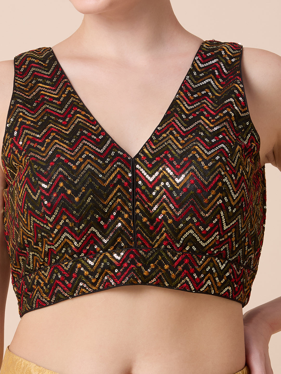 Silk Embroidered Blouse - Roop Darshan
