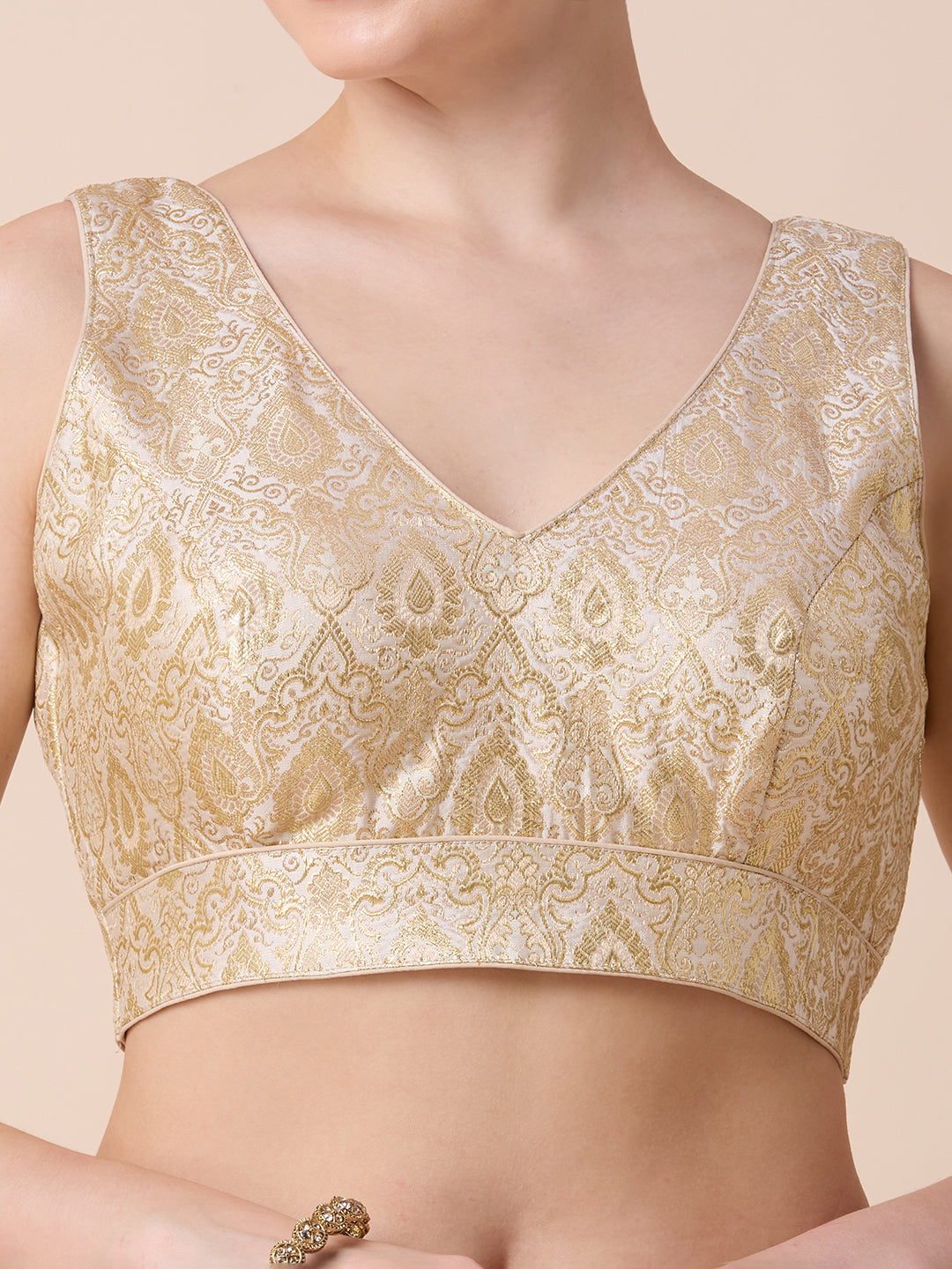 Brocade Silk Blouse - Roop Darshan
