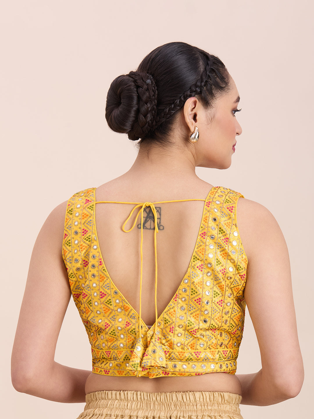 Brocade Resham Tiki Work Blouse - Roop Darshan