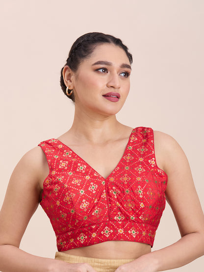 Brocade Silk Blouse - Roop Darshan