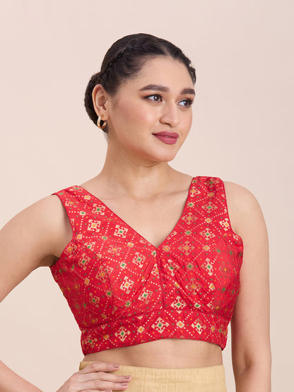 Brocade Silk Blouse - Roop Darshan
