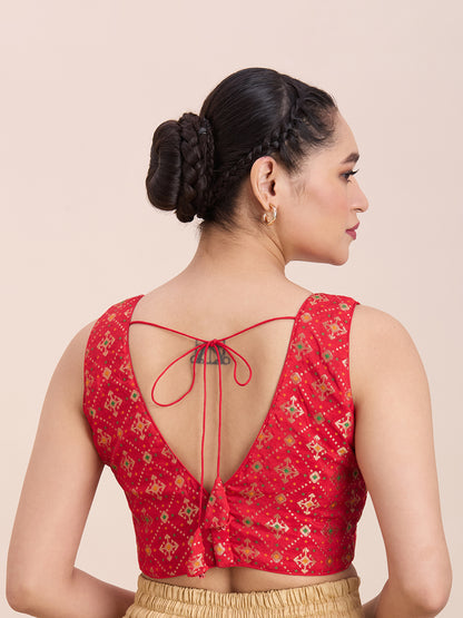 Brocade Silk Blouse - Roop Darshan