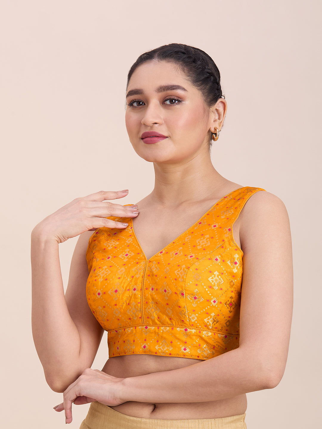 Brocade Silk Blouse - Roop Darshan