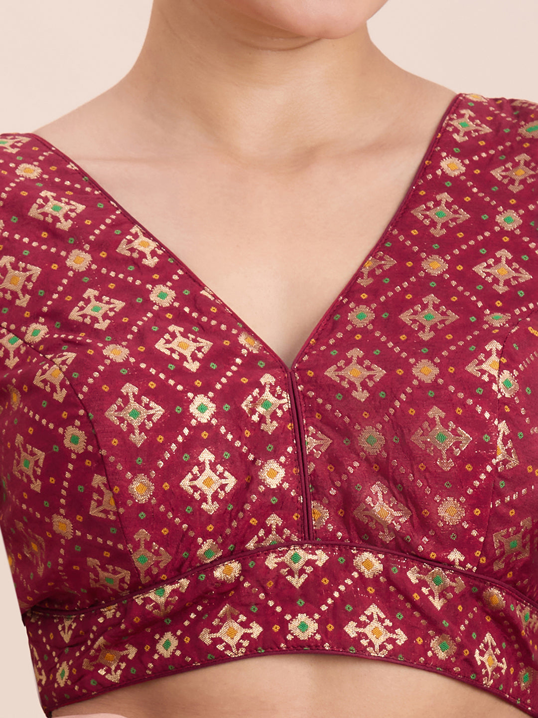 Brocade Silk Blouse - Roop Darshan