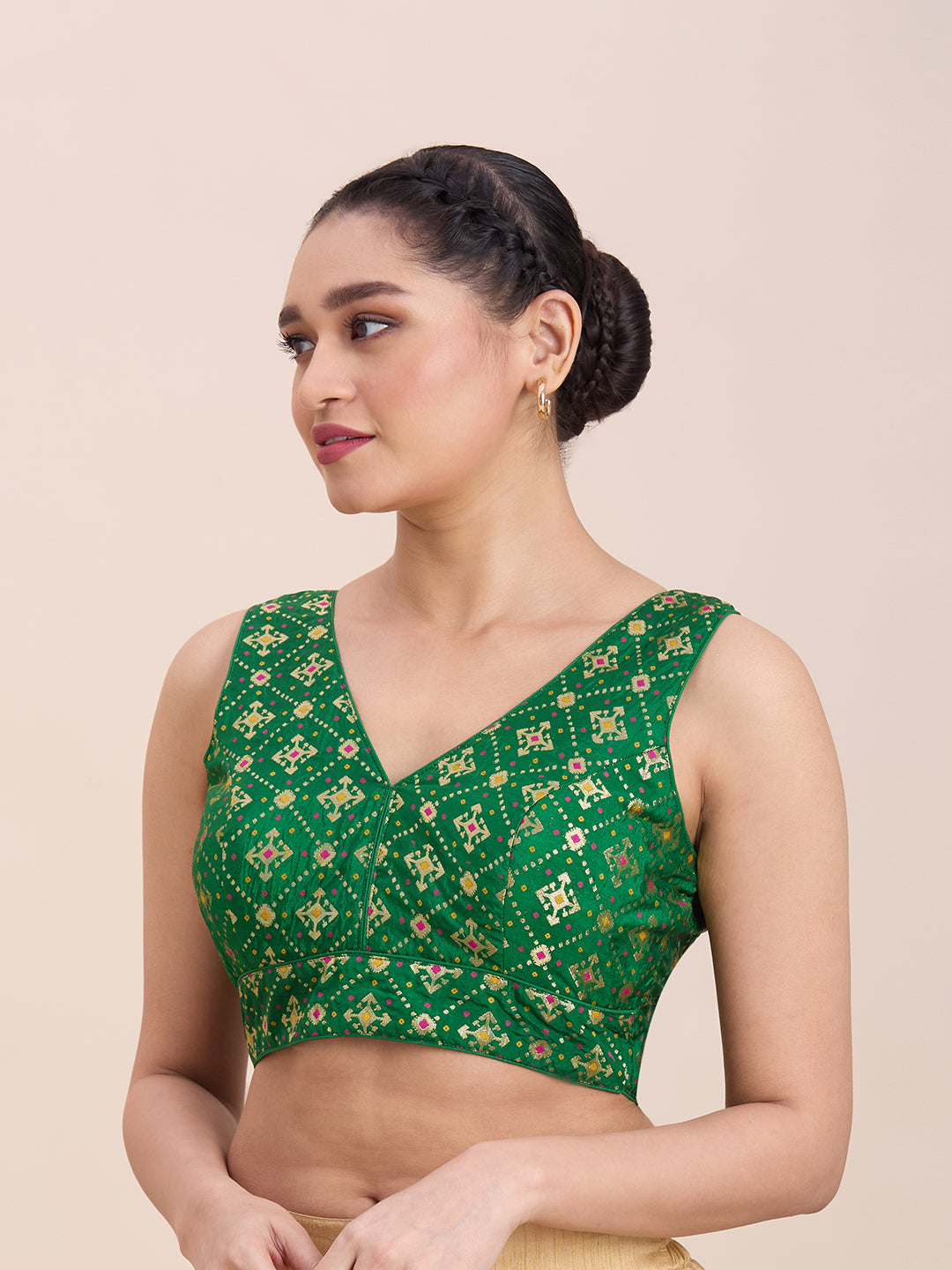 Brocade Silk Blouse - Roop Darshan