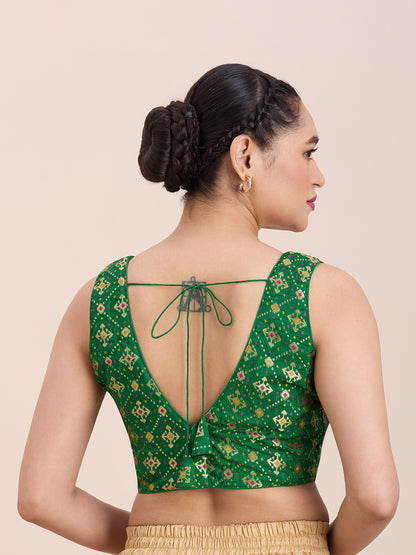 Brocade Silk Blouse - Roop Darshan