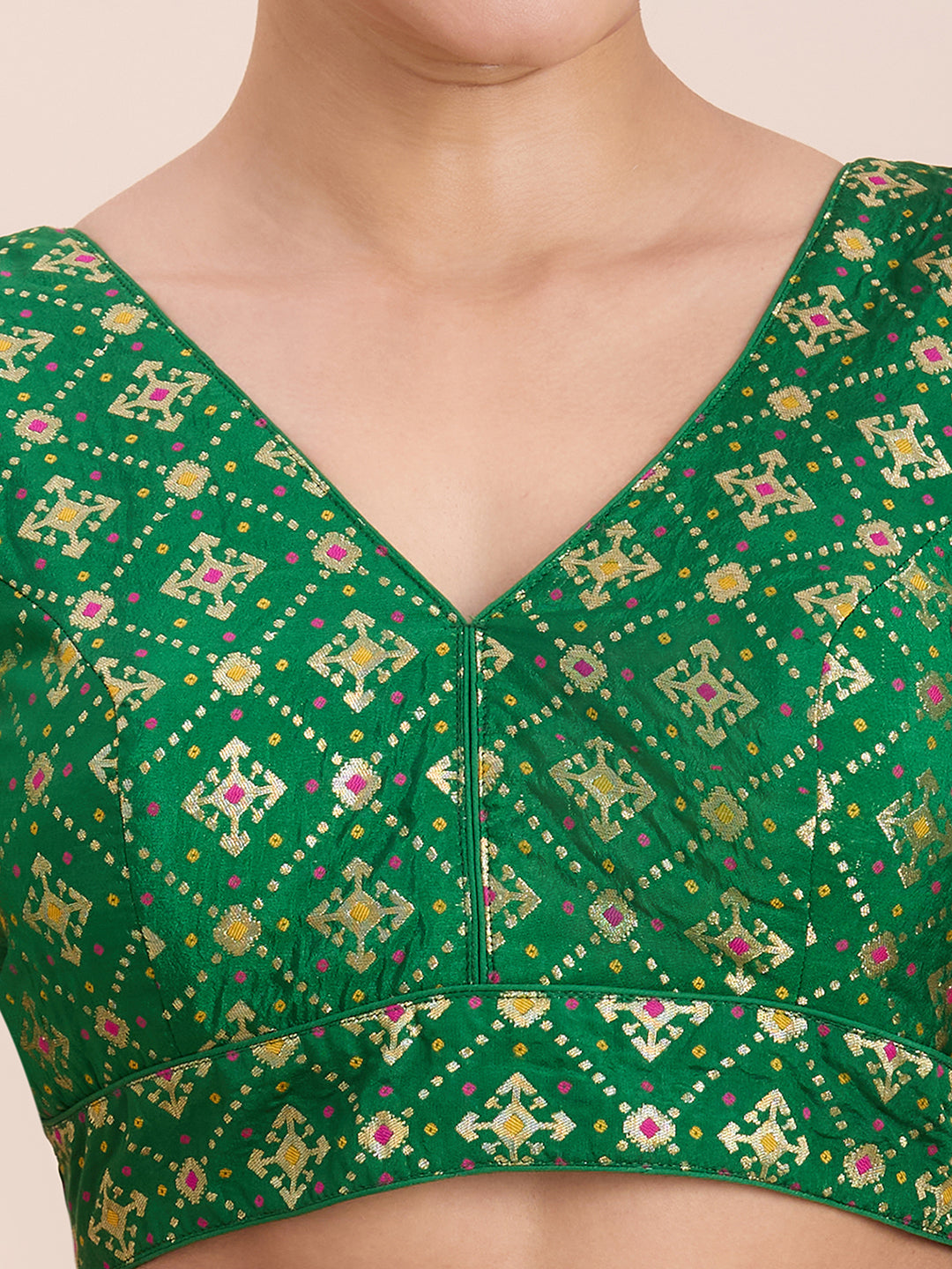 Brocade Silk Blouse - Roop Darshan