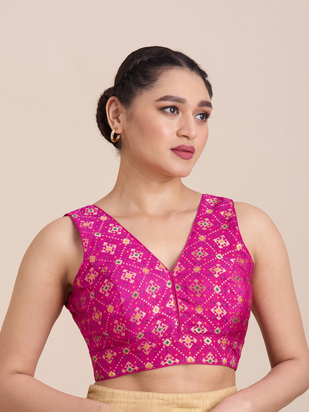 Brocade Silk Blouse - Roop Darshan