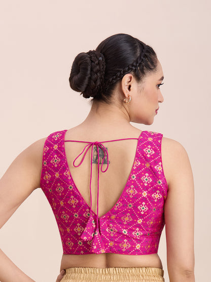 Brocade Silk Blouse - Roop Darshan