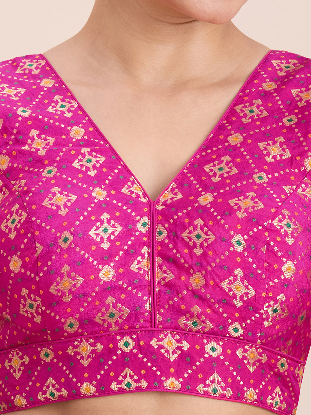 Brocade Silk Blouse - Roop Darshan