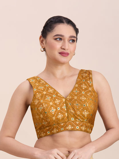 Brocade Silk Blouse - Roop Darshan