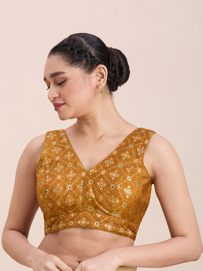 Brocade Silk Blouse - Roop Darshan