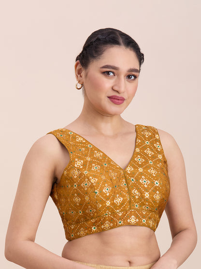 Brocade Silk Blouse - Roop Darshan