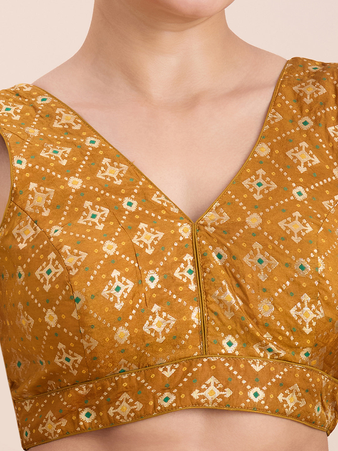 Brocade Silk Blouse - Roop Darshan