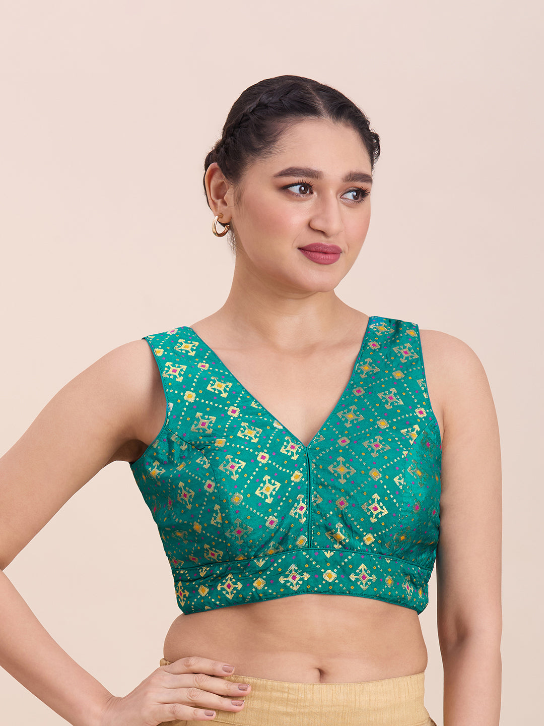 Brocade Silk Blouse - Roop Darshan