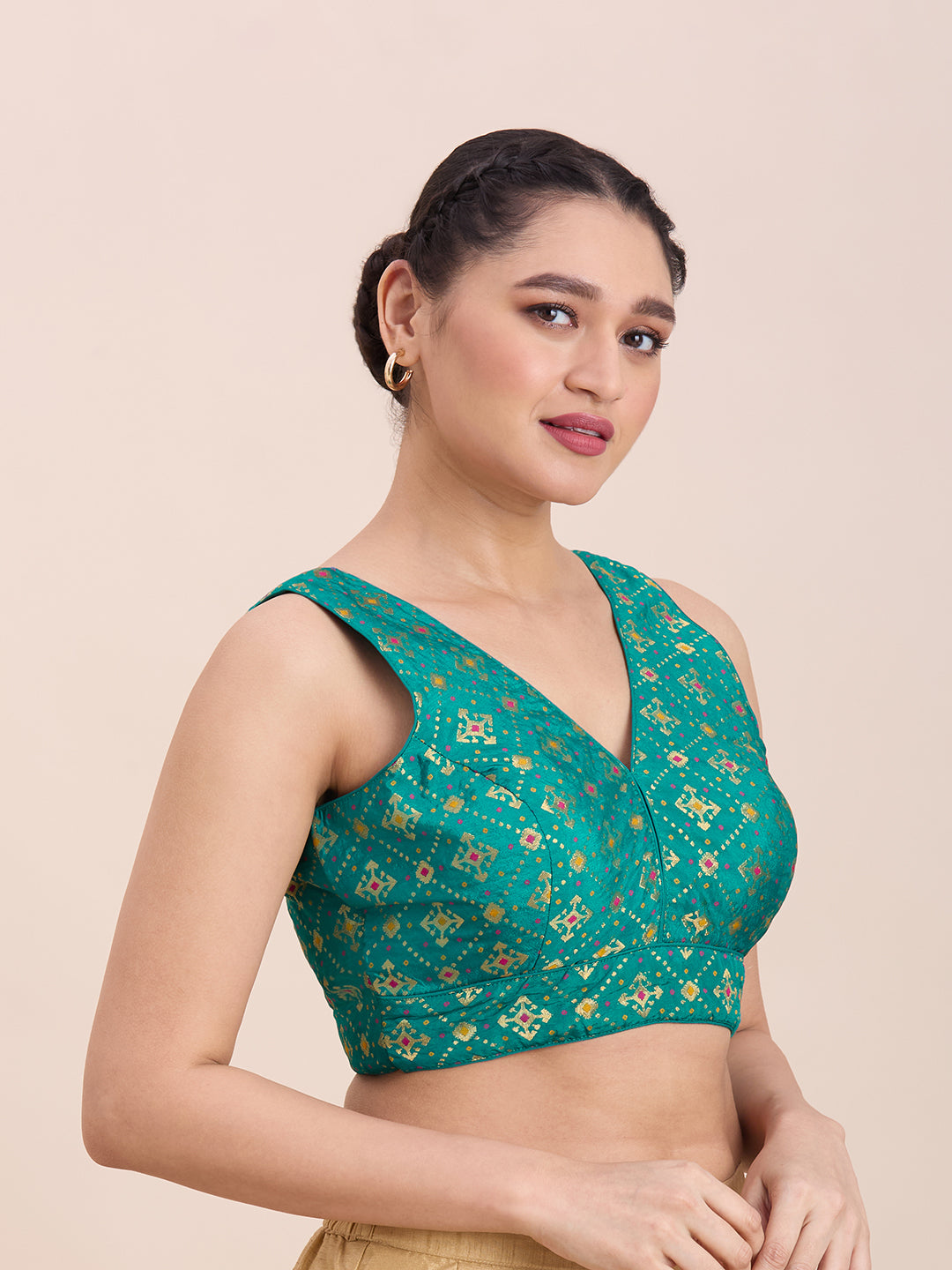 Brocade Silk Blouse - Roop Darshan