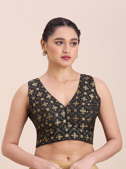 Brocade Silk Blouse - Roop Darshan