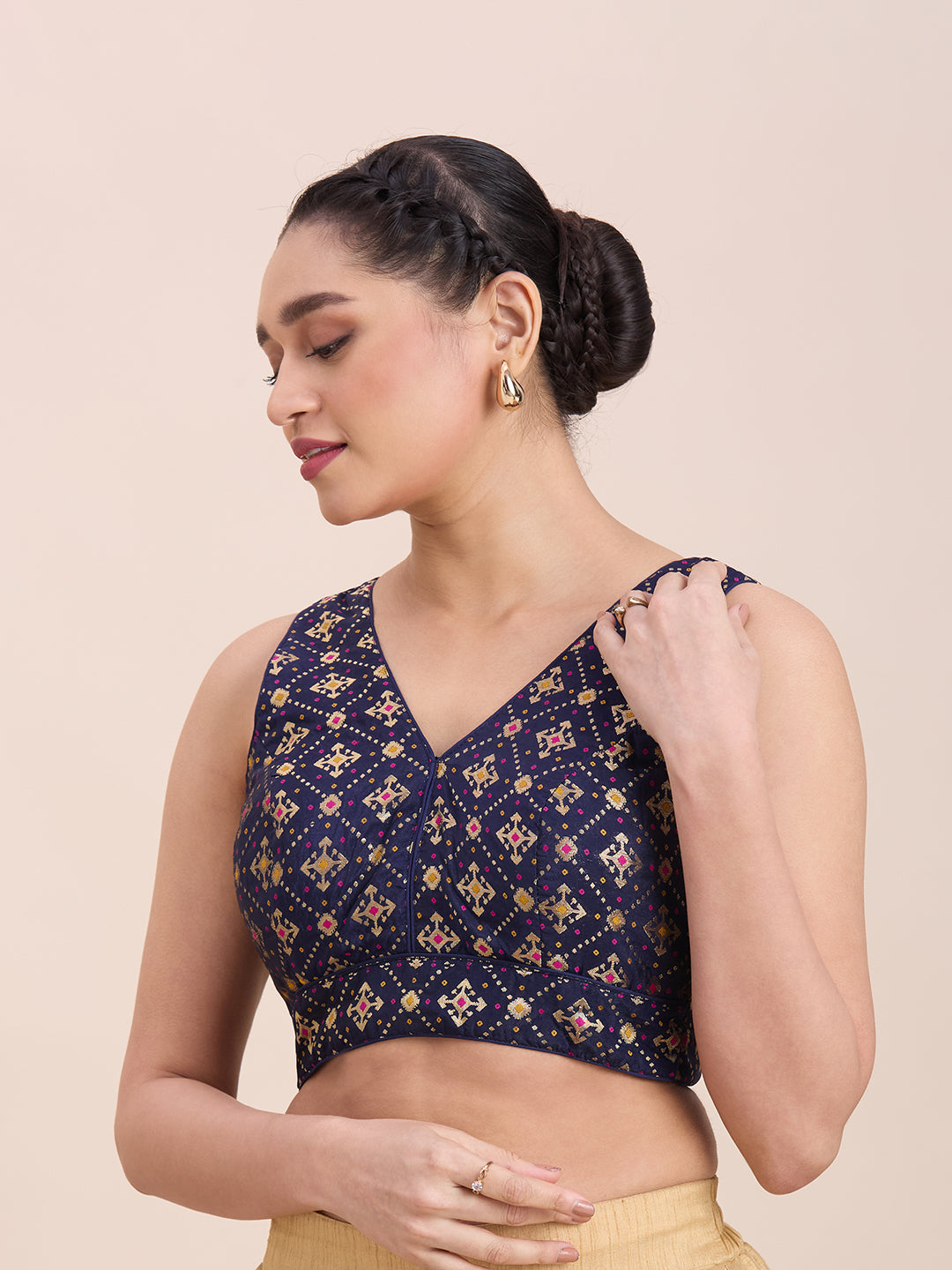 Brocade Silk Blouse - Roop Darshan