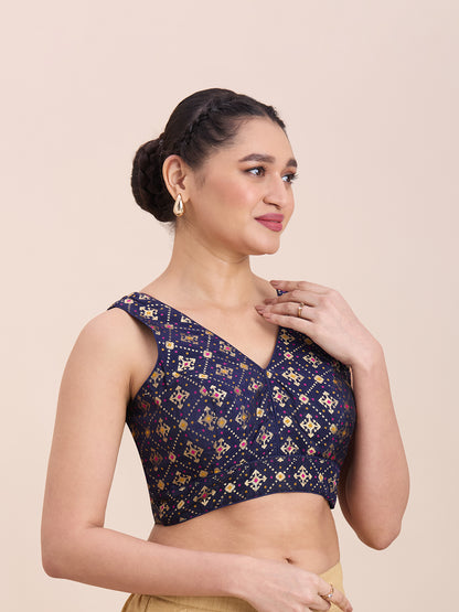 Brocade Silk Blouse - Roop Darshan