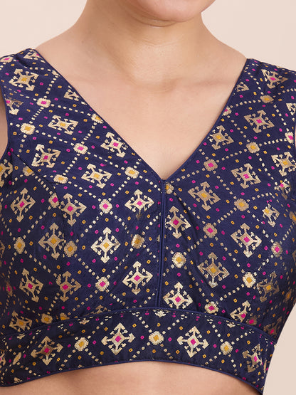 Brocade Silk Blouse - Roop Darshan