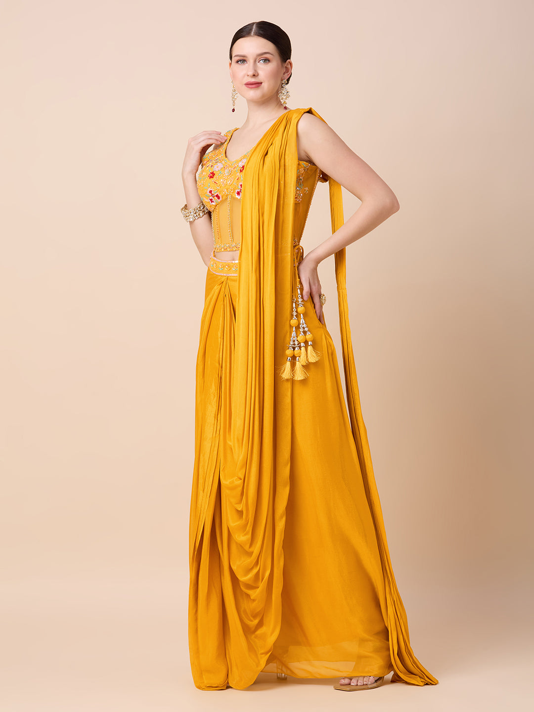 Kiana Ready To Wear Choli Saree - Roop Darshan