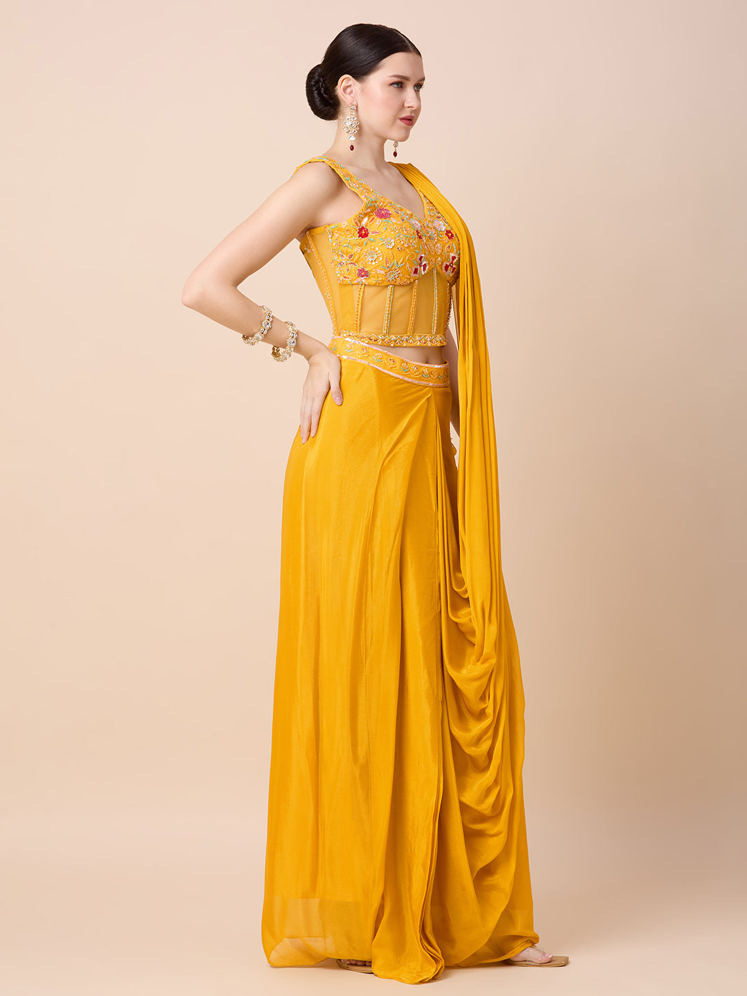 Kiana Ready To Wear Choli Saree - Roop Darshan