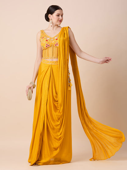 Kiana Ready To Wear Choli Saree - Roop Darshan