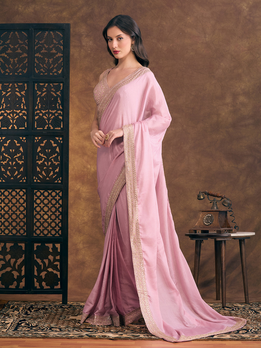 Jisha Ready To Wear Choli Saree - Roop Darshan