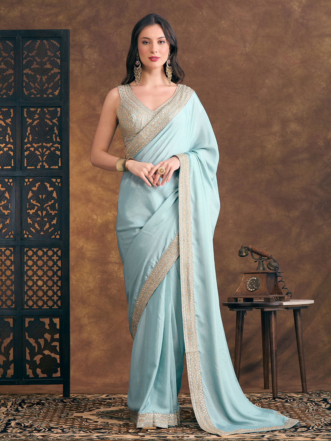 Jisha Ready To Wear Choli Saree - Roop Darshan