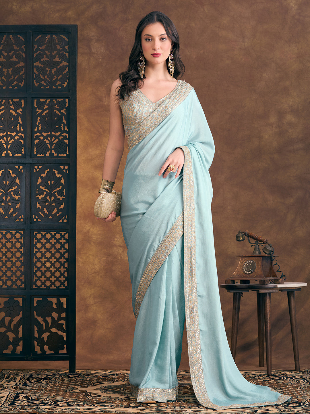 Jisha Ready To Wear Choli Saree - Roop Darshan