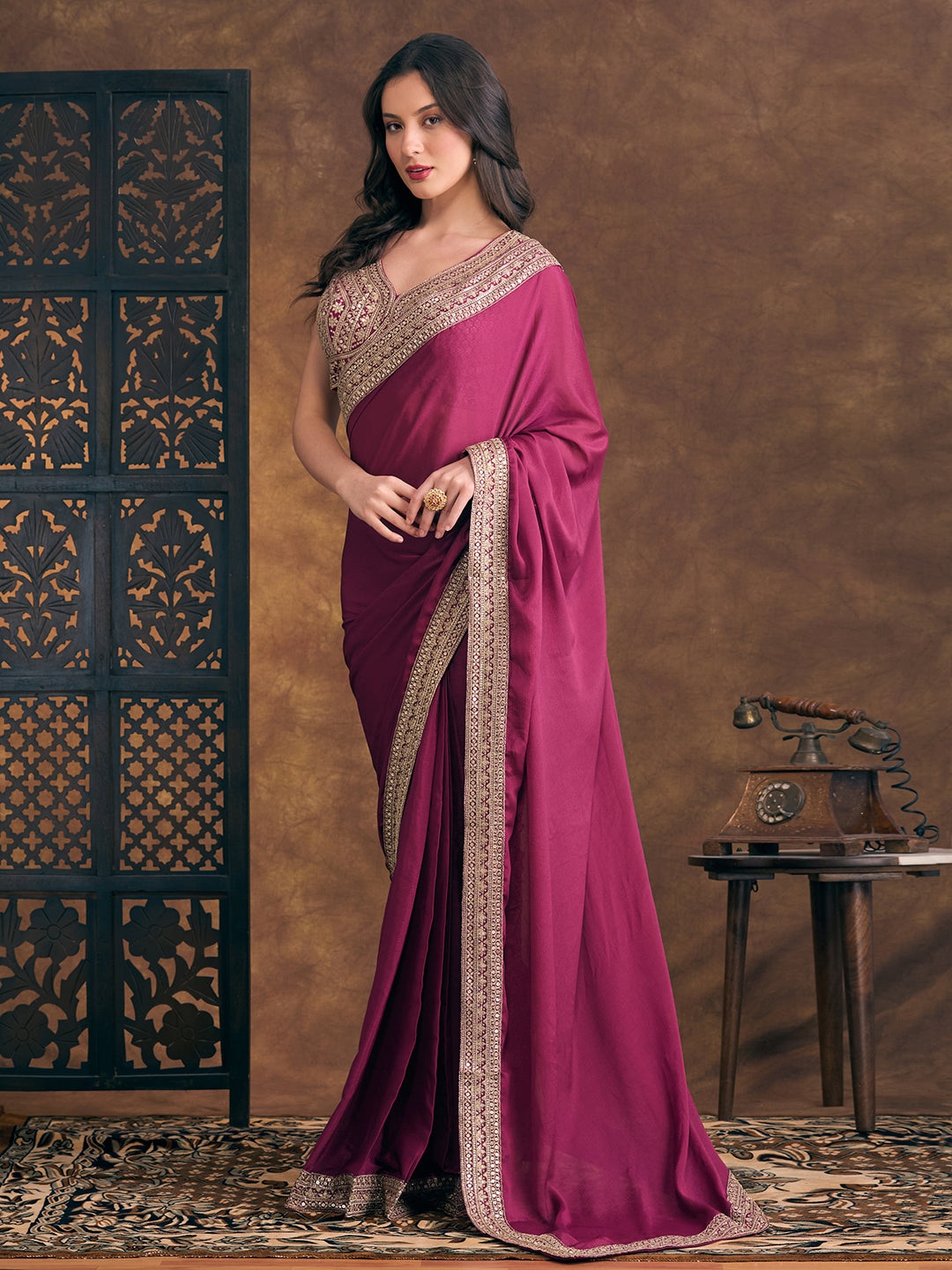 Jisha Ready To Wear Choli Saree - Roop Darshan