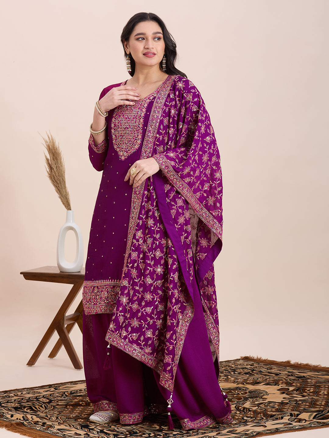 Keshni Palazzo Suit - Roop Darshan
