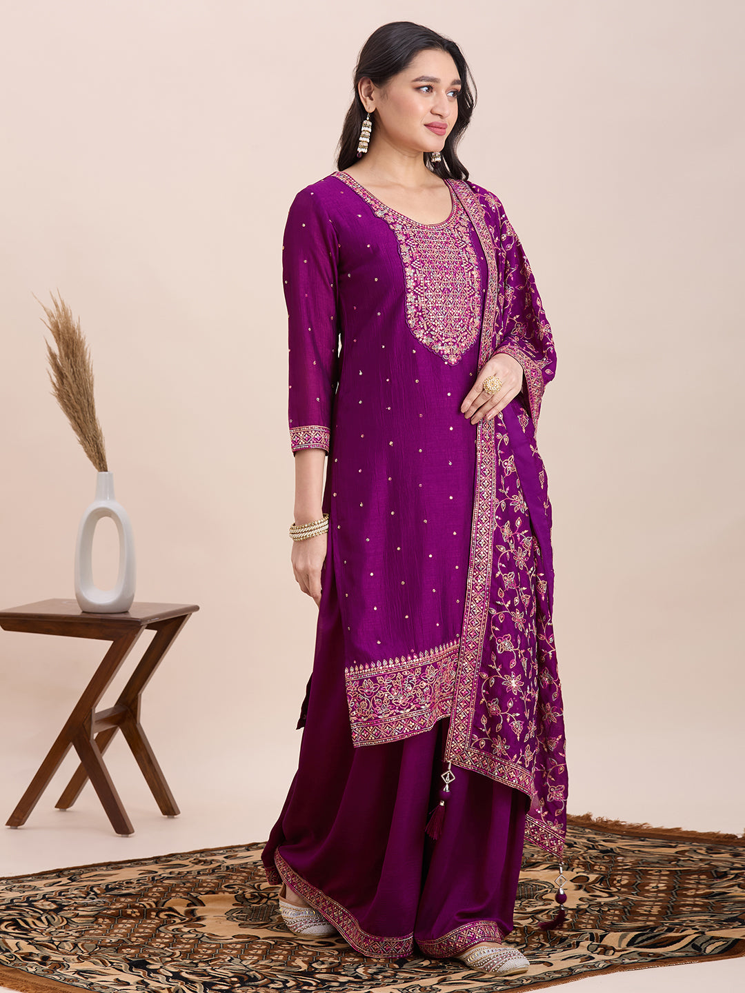 Keshni Palazzo Suit - Roop Darshan