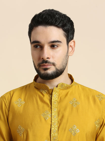 Mens Silk Resham Work Kurta