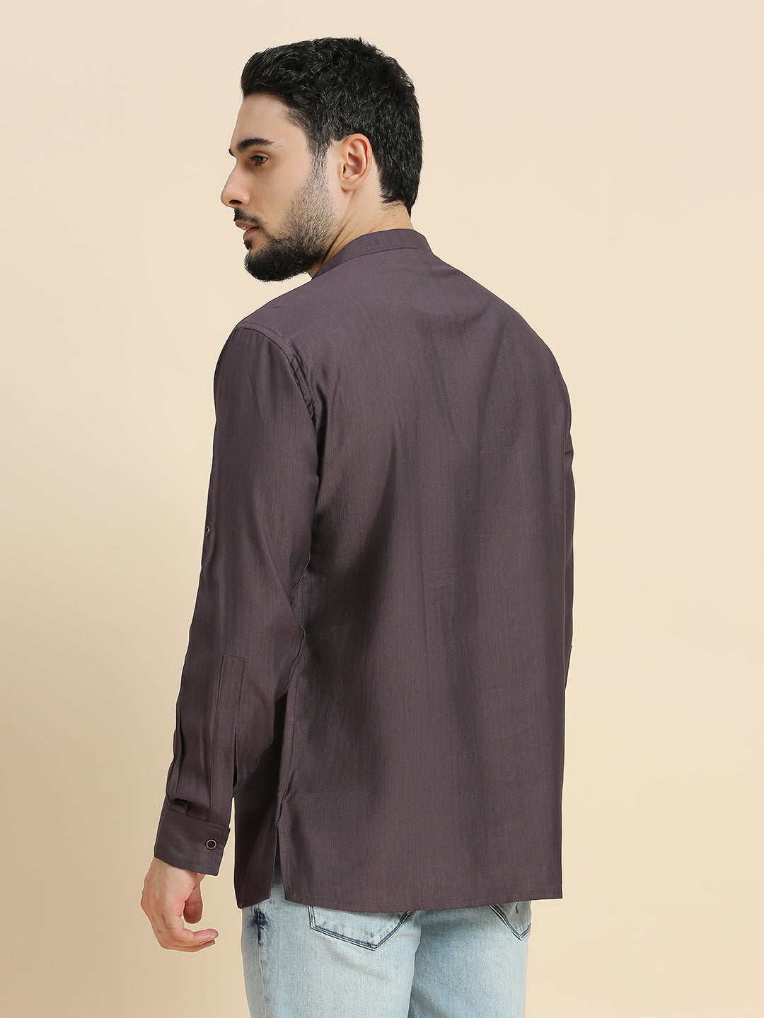 Mens Silk Resham Work Kurta - Roop Darshan