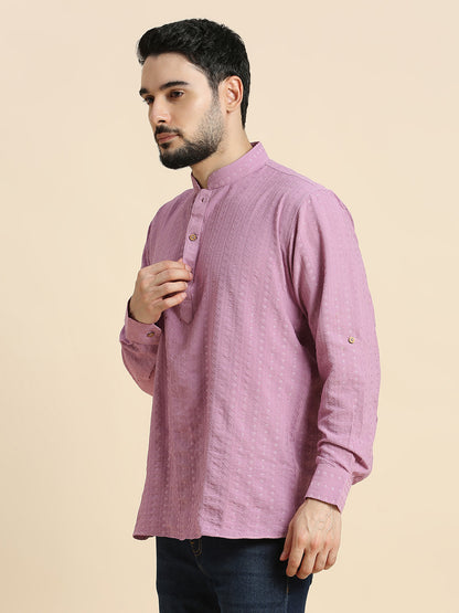 Mens Silk Embroidered Kurta