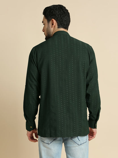 Mens Silk Embroidered Kurta