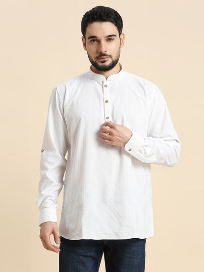 Mens Silk Embroidered Kurta