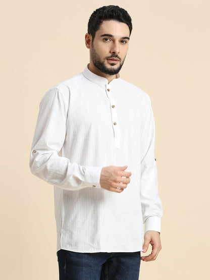 Mens Silk Embroidered Kurta