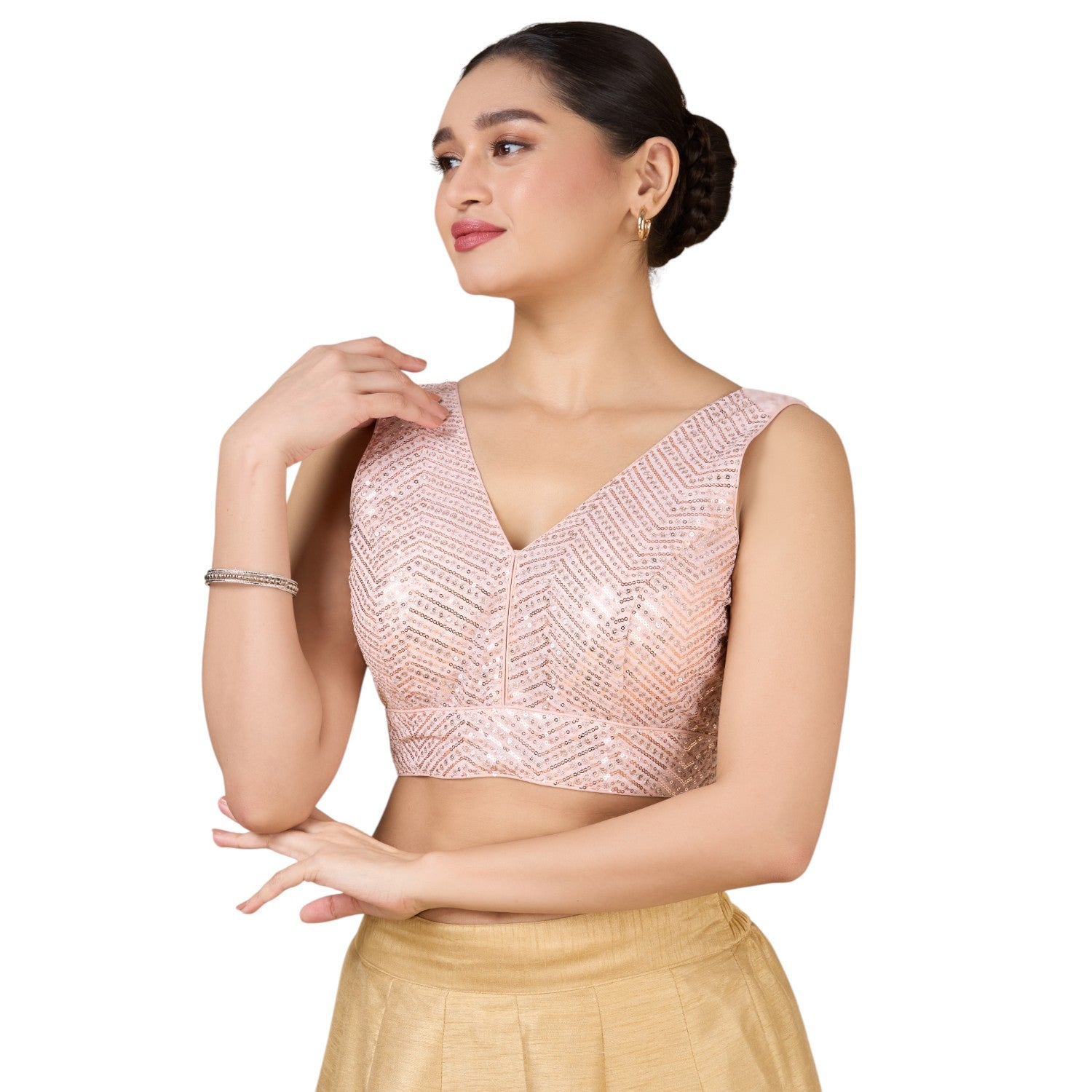 Silk Zari Tiki Work Blouse - Roop Darshan