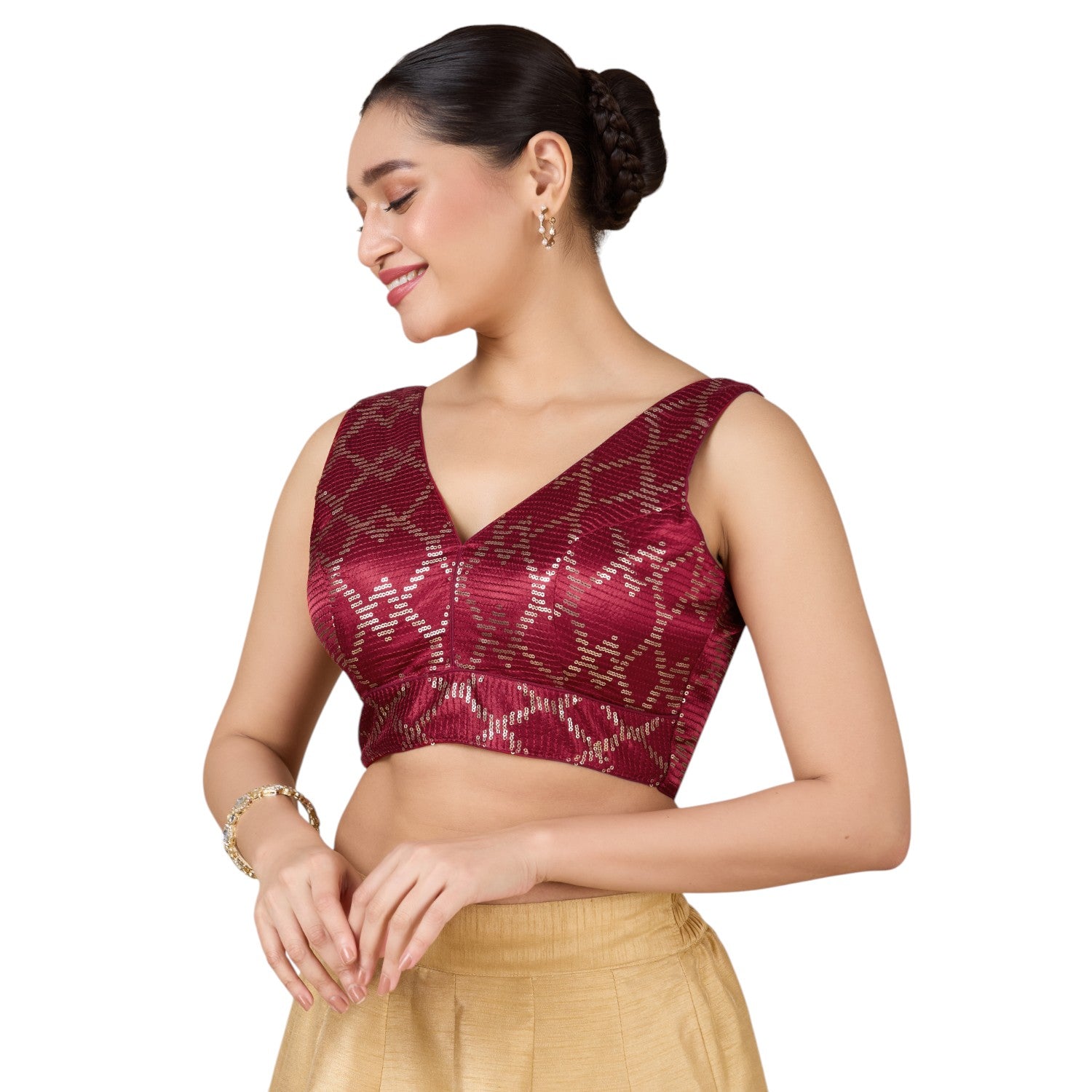 Silk Zari Tiki Work Blouse - Roop Darshan