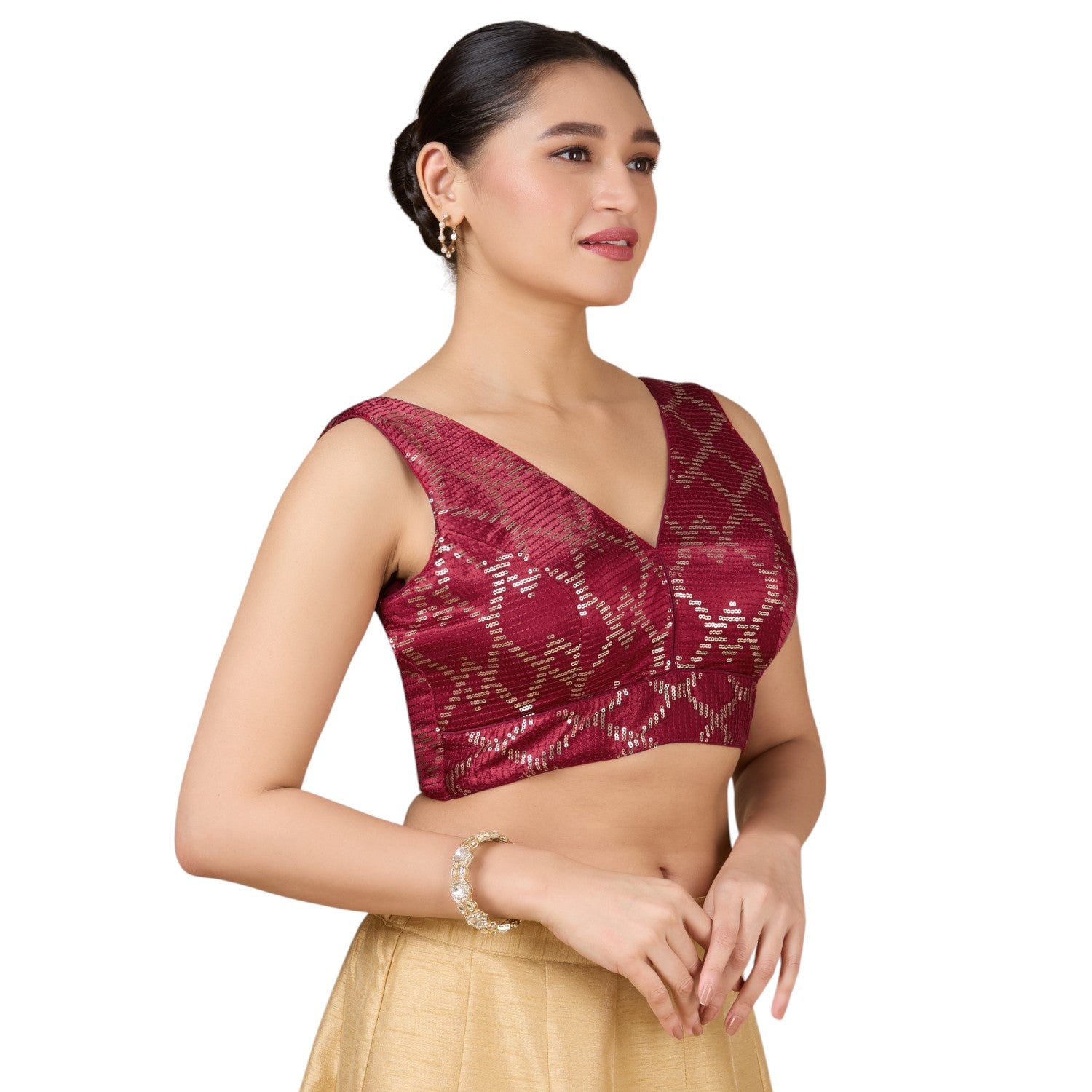 Silk Zari Tiki Work Blouse - Roop Darshan
