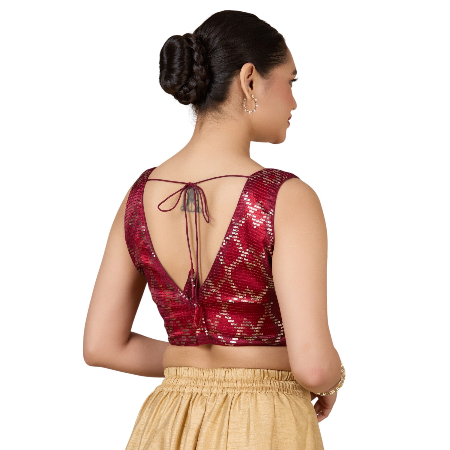 Silk Zari Tiki Work Blouse - Roop Darshan