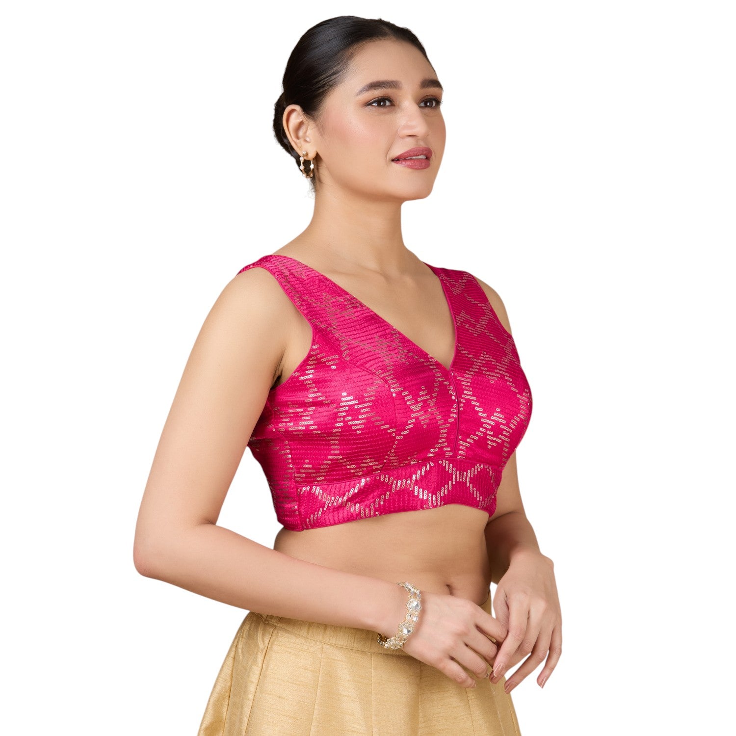 Silk Zari Tiki Work Blouse - Roop Darshan