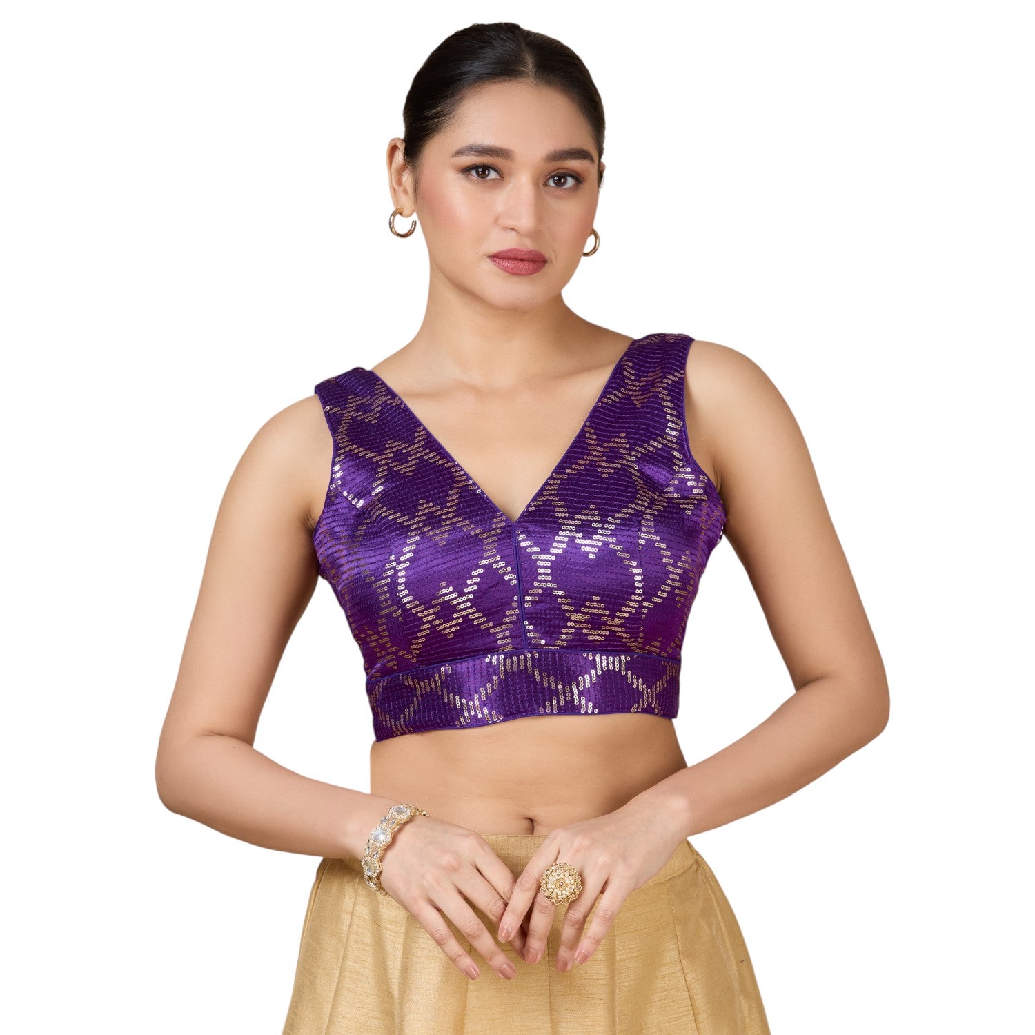 Silk Zari Tiki Work Blouse - Roop Darshan